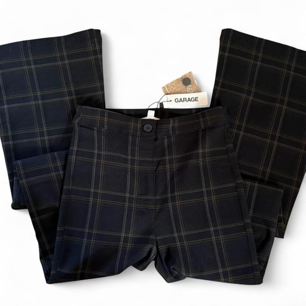 NWT Plaid‎ Garage flare trousers